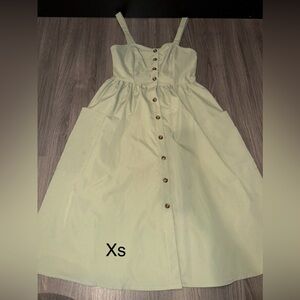 Light Green Button-Down Dress